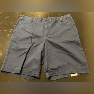 Mens Izod Saltwater Shorts 40 Waist 10.5" Inseam Relaxed Classic Flat Front Navy